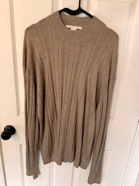 Perry Ellis Men's Ribbed Crewneck Sweater (silk & cotton blend)